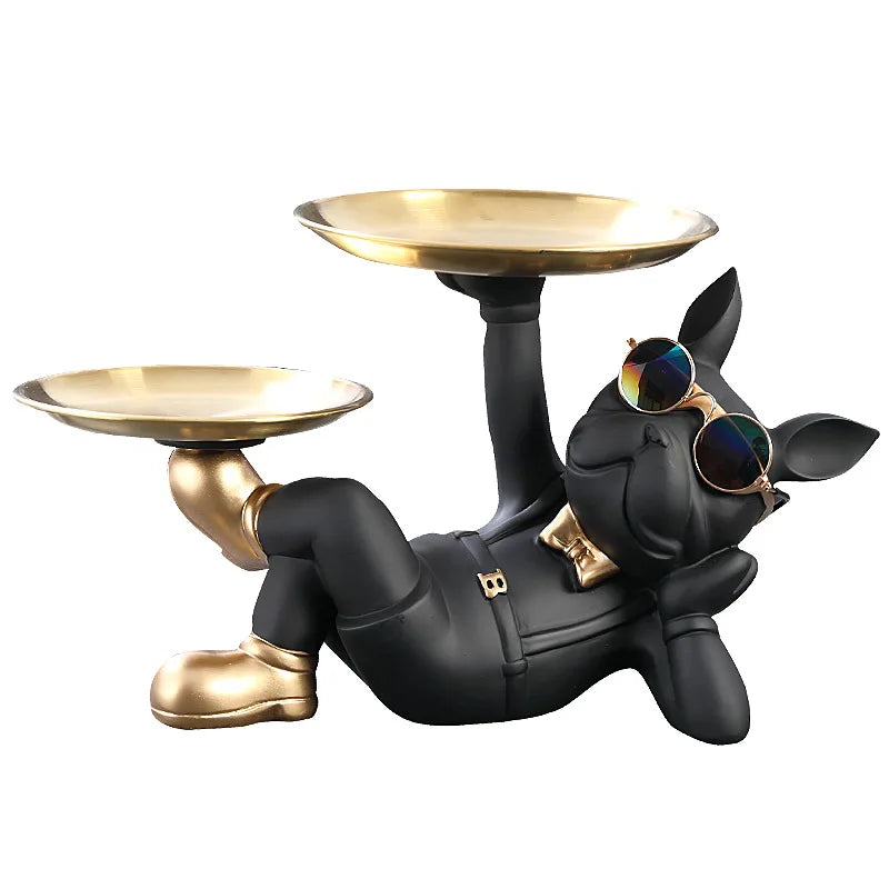 Creative Wealth Dog Ornament – Entrance Key Tray & Desktop Candy Plate