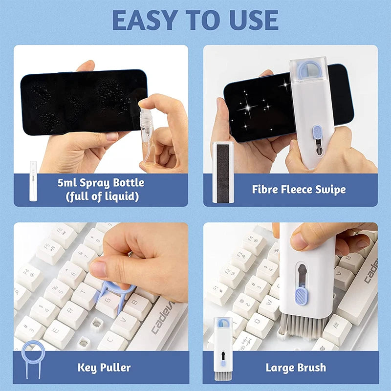 7-in-1 Keyboard & Earphone Cleaning Kit – For Laptops, AirPods, Headsets & More