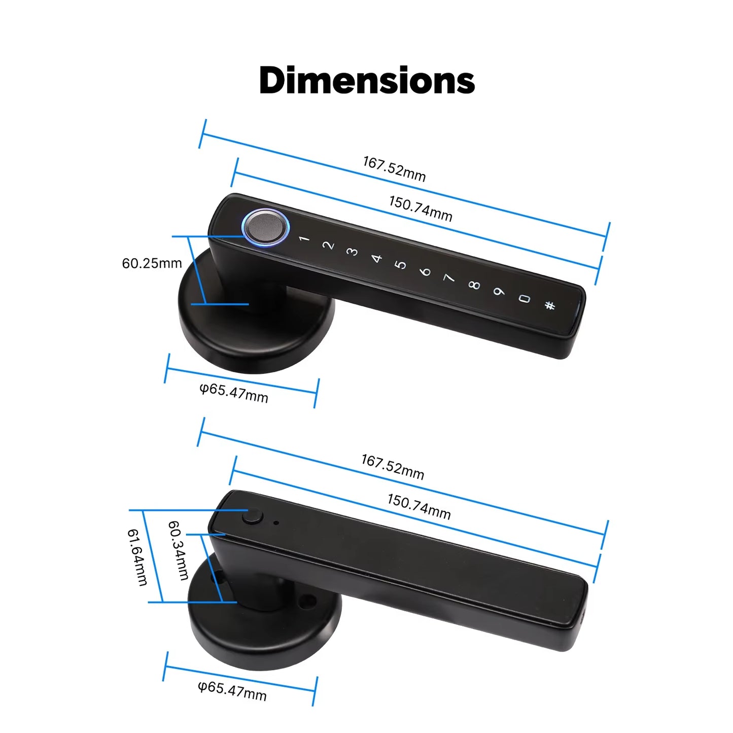 “No Key, No Problem” – Tuya Bluetooth Smart Fingerprint Door Lock with App, Password & Remote Unlock for Hotels, Apartments, Offices & Airbnb Pros