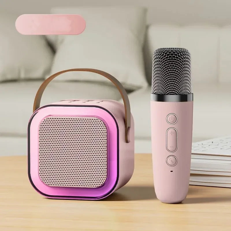 Portable Wireless Karaoke Speaker with Microphone & RGB LED Lights