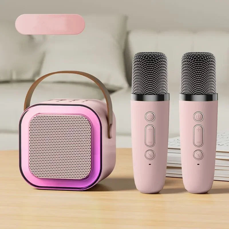 Portable Wireless Karaoke Speaker with Microphone & RGB LED Lights