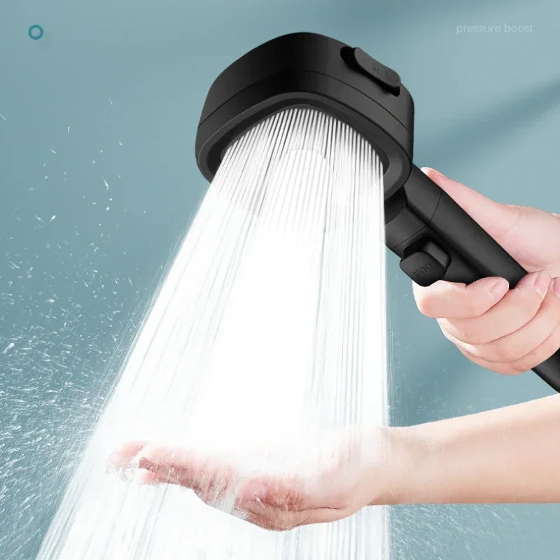 “Shower Like a Boss” – High Pressure Shower Head with 3 Spray Modes, One-Click Pause & Water-Saving Design – Bathroom Upgrade Essential