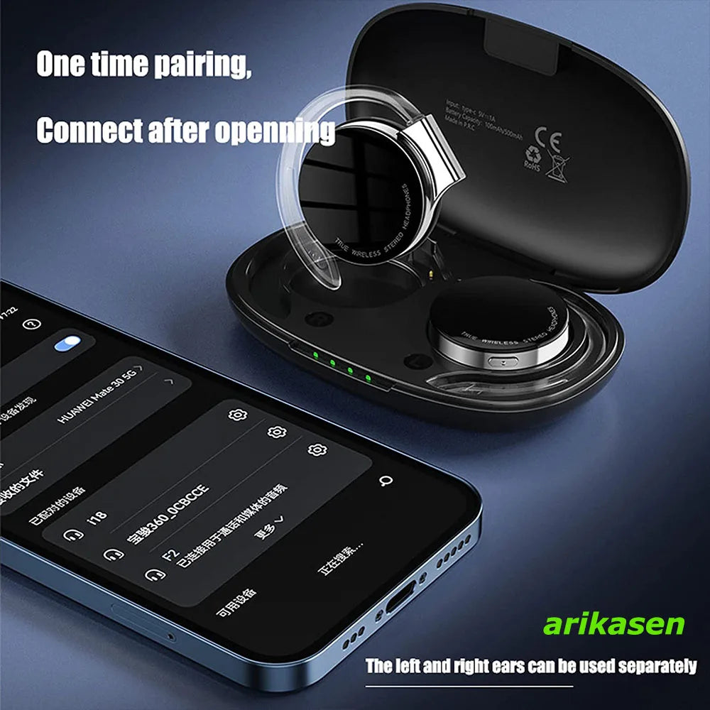 Open Ear Headphones TWS Noise Cancelling Headphones Bluetooth Earpiece Bluetooth Headset Running Headphones Workout Headphones