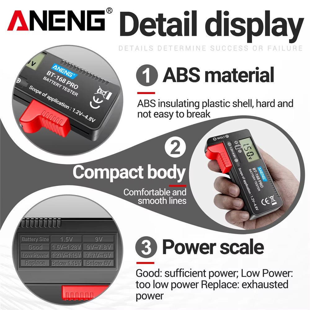 BT-168 PRO Digital Lithium Battery Capacity Tester – Universal Battery Analyzer