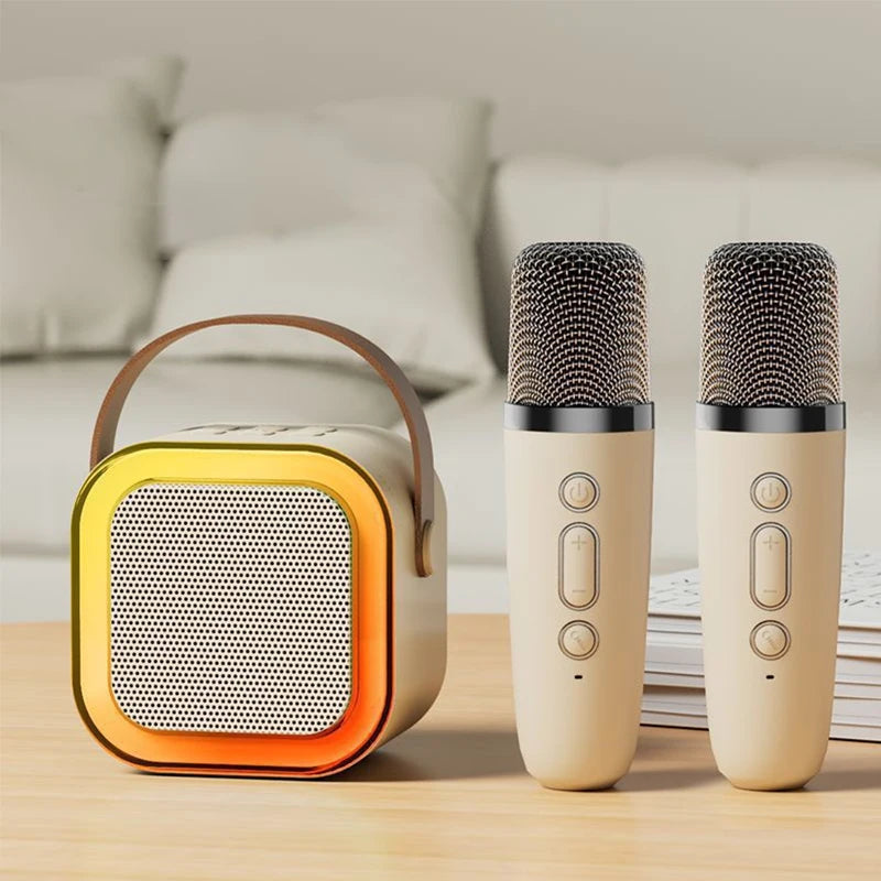 Portable Wireless Karaoke Speaker with Microphone & RGB LED Lights