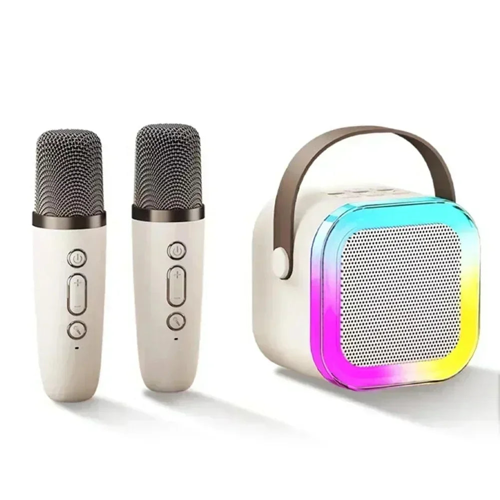 Portable Wireless Karaoke Speaker with Microphone & RGB LED Lights