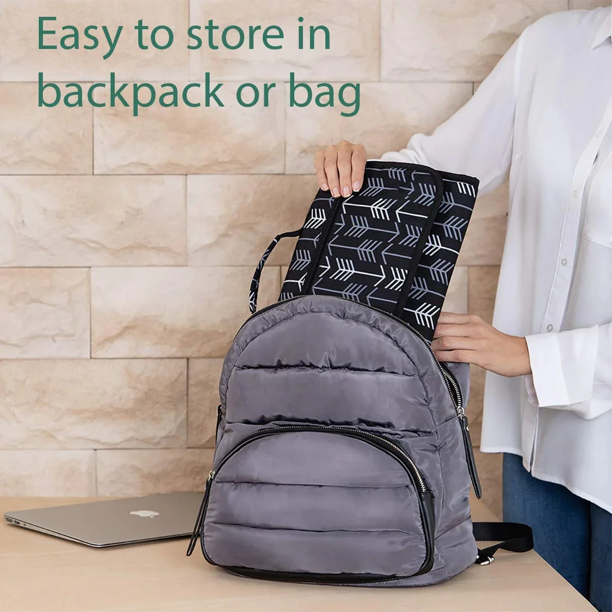 “Change Happens” – Portable Baby Changing Pad for Newborns – One-Hand Diaper Mat for Strollers, Diaper Bags & On-the-Go Moments