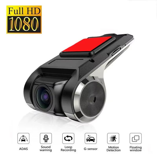 USB Car DVR Dash Cam with ADAS – HD Driving Recorder for Android Media Navigators