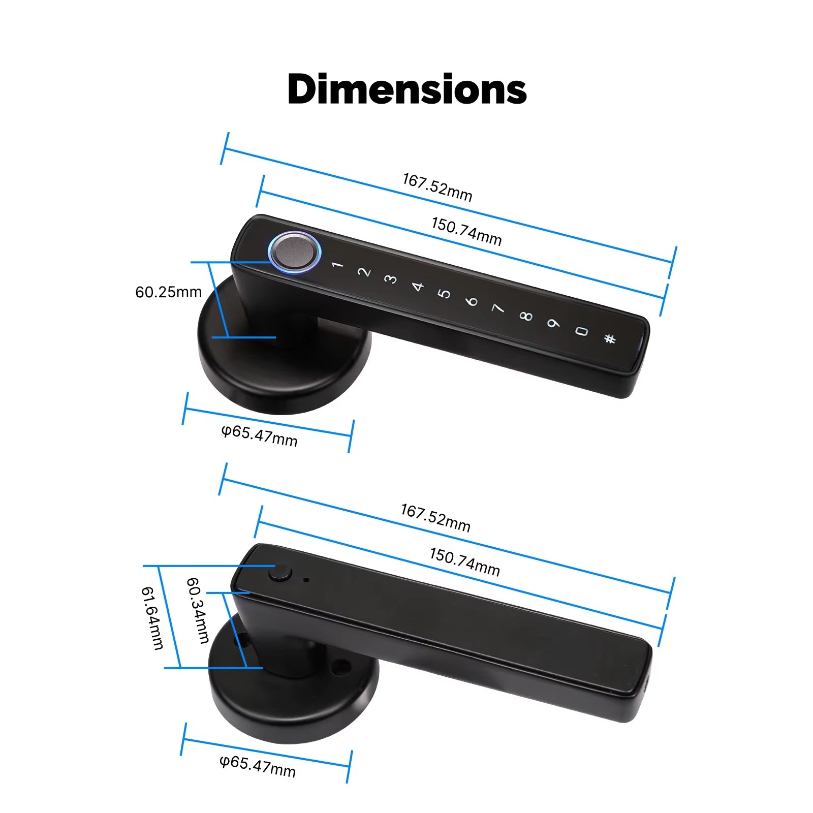 “No Key, No Problem” – Tuya Bluetooth Smart Fingerprint Door Lock with App, Password & Remote Unlock for Hotels, Apartments, Offices & Airbnb Pros