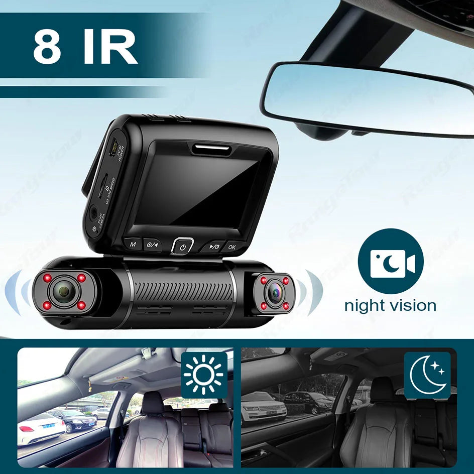 4 Channel 1080P+1080P+1080P+1080P Wifi GPS Car DVR Dual Lens 8 Infrared Light Night Vision 3 Lens 170 Degree Dash Cam Car Camera