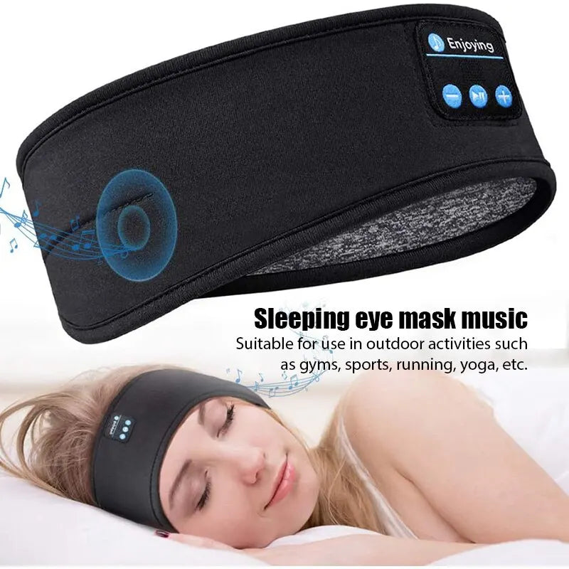 Bluetooth Sports & Sleeping Headband – Wireless Music & Eye Mask in One