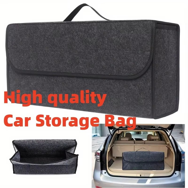 Anti-Slip Compartment Boot Storage Organizer – Soft Felt Car Trunk Bag