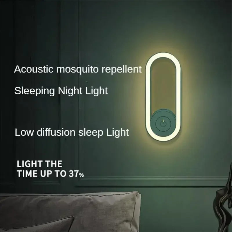 BuzzShield™ Ultrasonic Mosquito Repeller & LED Night Lamp – Sleep Tight, Bite-Free, Every Night