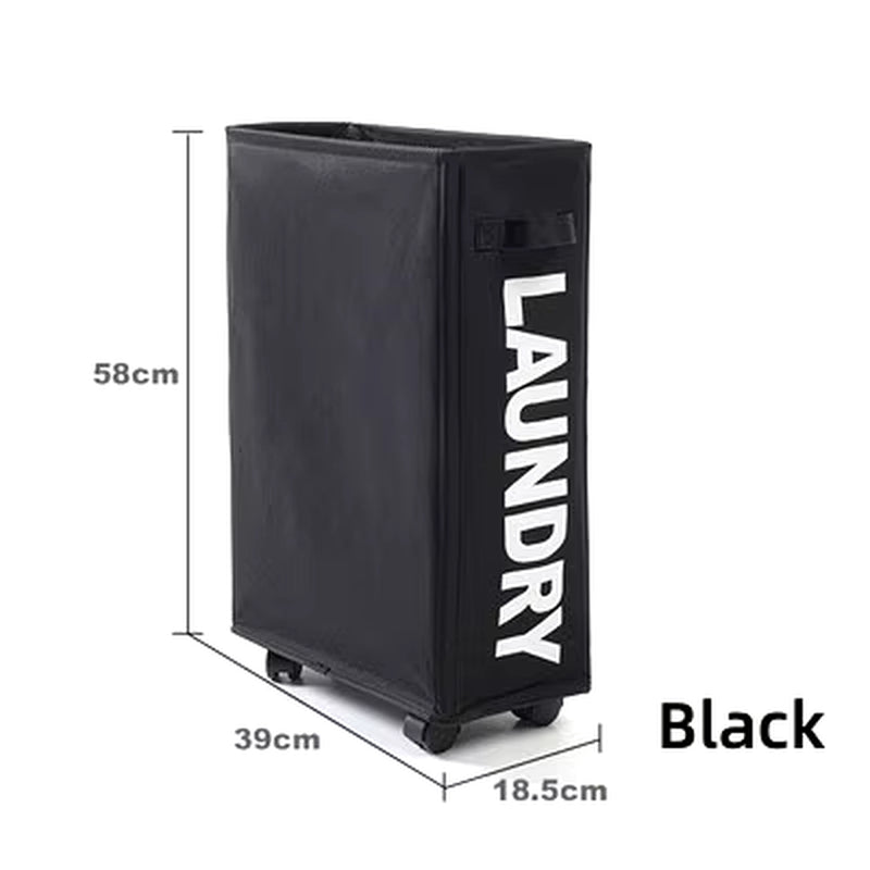 Foldable Laundry Basket – Dirty Clothes & Storage Organizer with Wheels