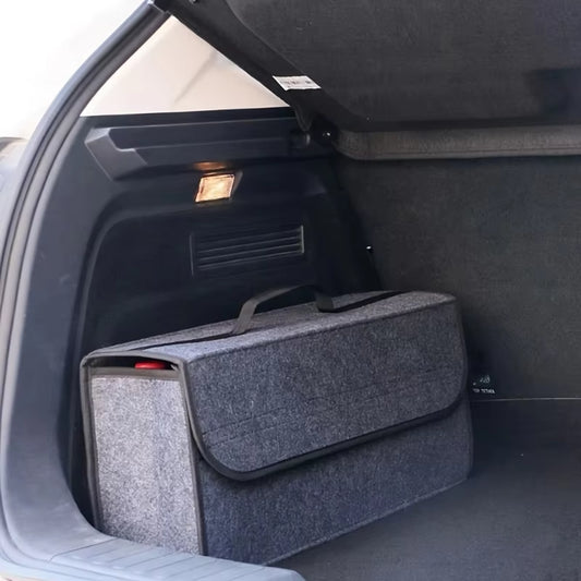 Anti-Slip Compartment Boot Storage Organizer – Soft Felt Car Trunk Bag