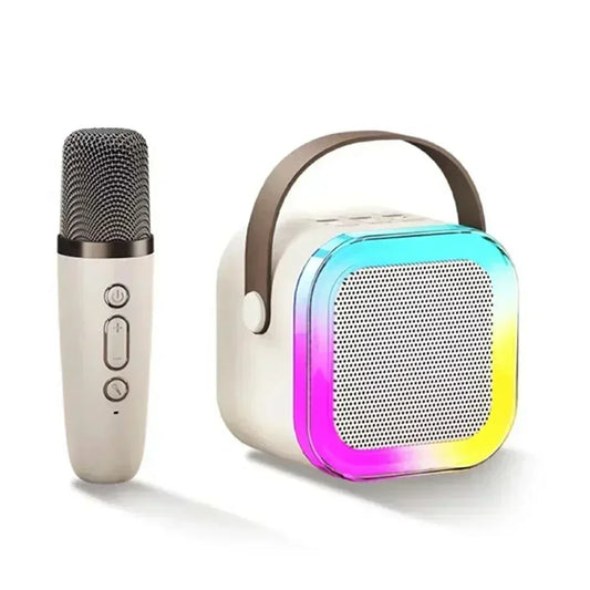 Portable Wireless Karaoke Speaker with Microphone & RGB LED Lights