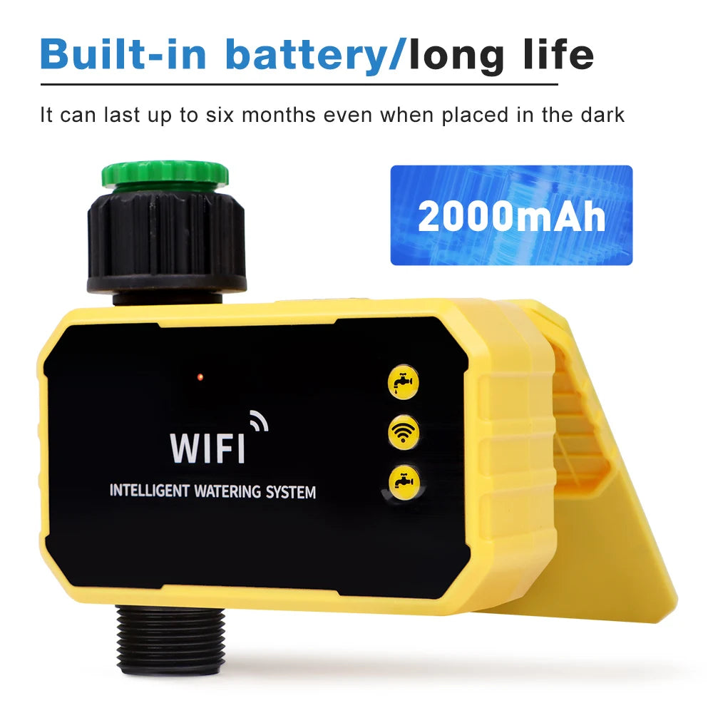 Smart Solar Irrigation Timer – 1/2 Outlet Automatic Watering Controller