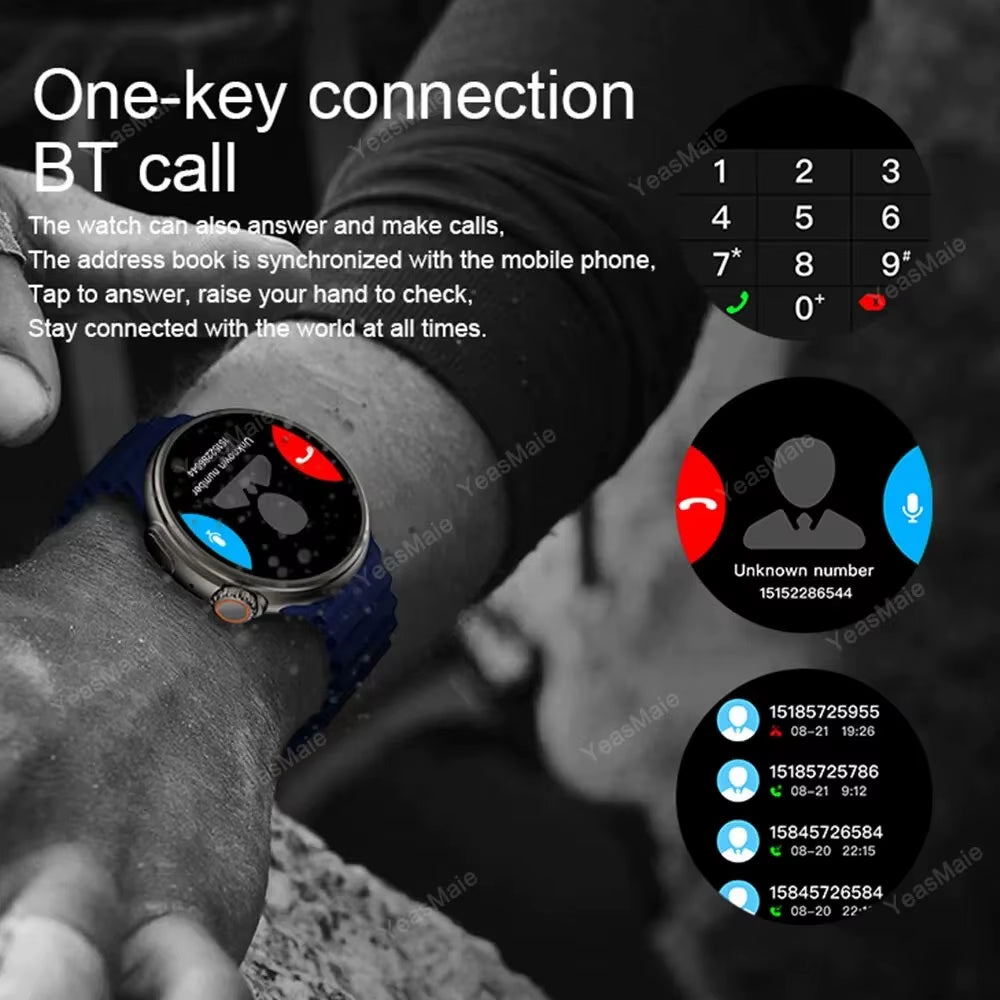 2025 Watch Ultra 9 Smartwatch – GPS, Bluetooth Call, Wireless Charging & Health Tracking