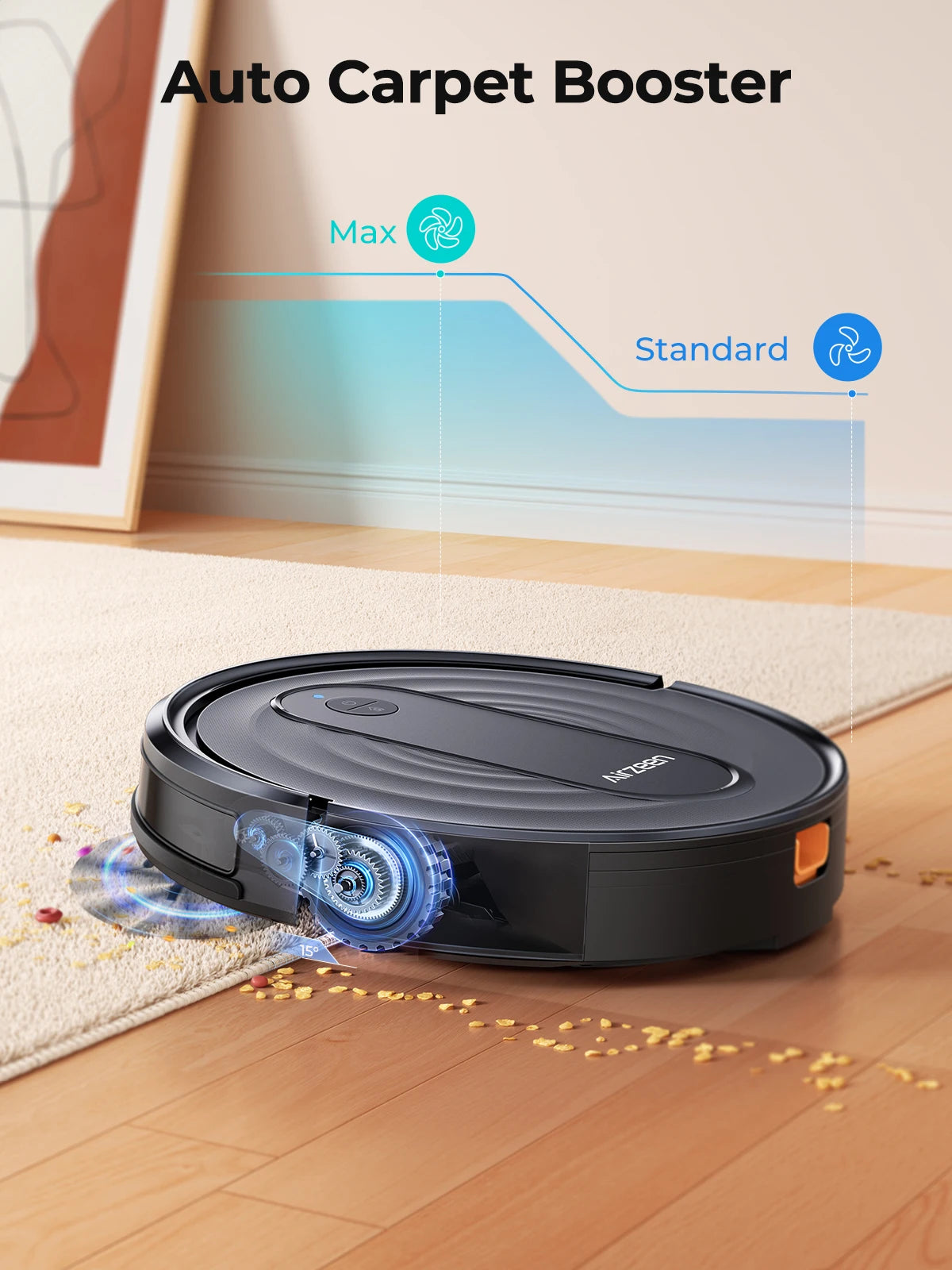 Airzeen Robot Vacuum & Mop Combo – 3000Pa Strong Suction, App Control, Self-Charging