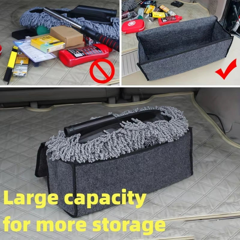 Anti-Slip Compartment Boot Storage Organizer – Soft Felt Car Trunk Bag