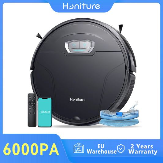 Robot Vacuum Cleaner – 6000Pa 3-in-1 Vacuum, Mop & Sweep Combo