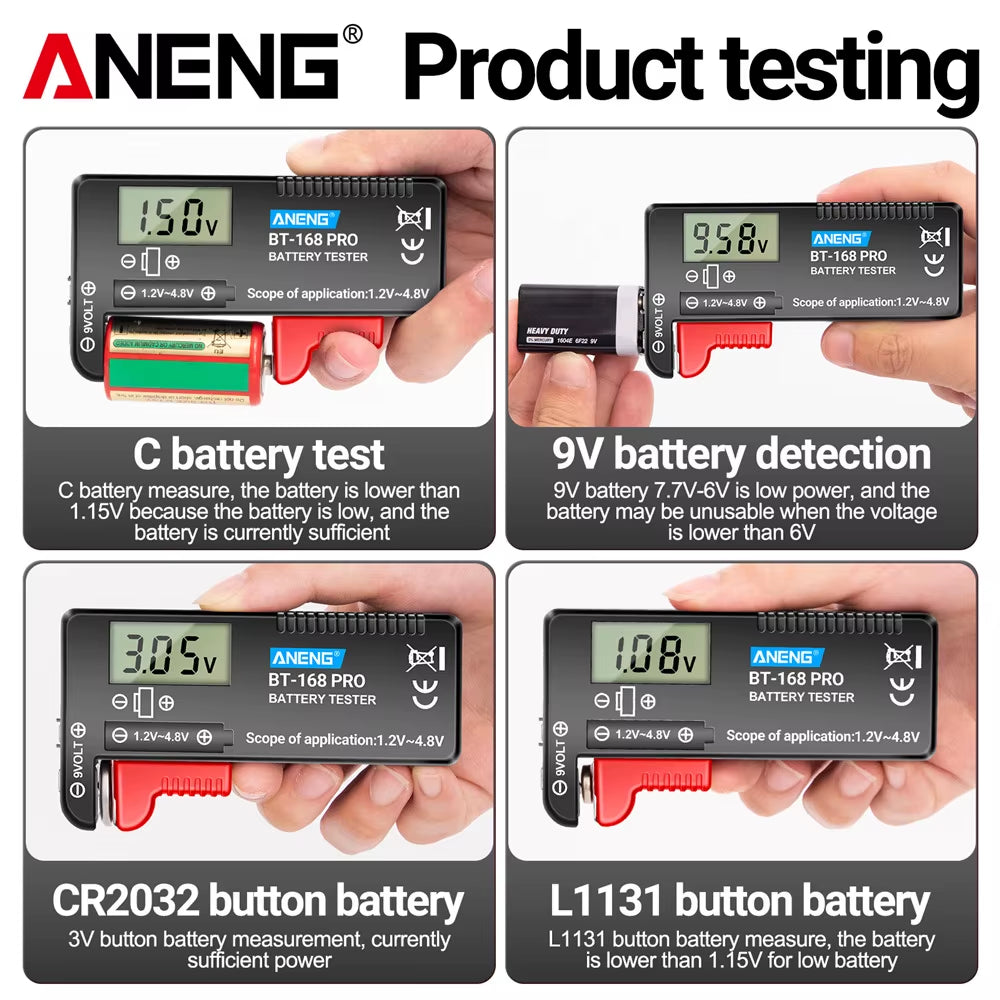 BT-168 PRO Digital Lithium Battery Capacity Tester – Universal Battery Analyzer