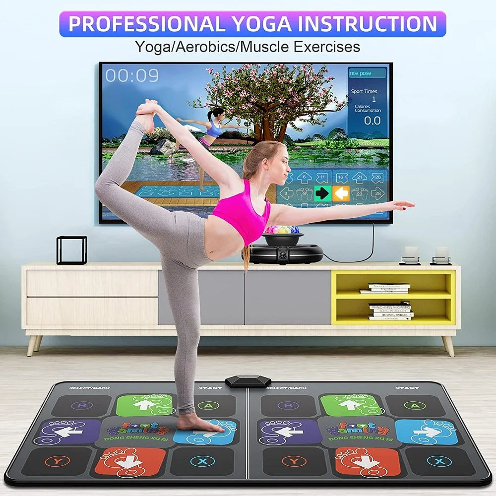 Dance Mat Game for TV/PC – Wireless Double Controller Fitness Carpet