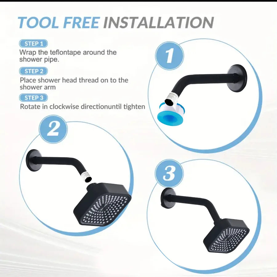 High Pressure Shower Head, Low Flow Shower Head Pressure Lift Shower Head, Your Bathroom Fixed Shower Head Replacement