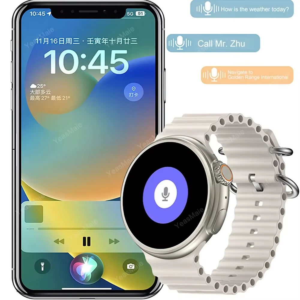 2025 Watch Ultra 9 Smartwatch – GPS, Bluetooth Call, Wireless Charging & Health Tracking