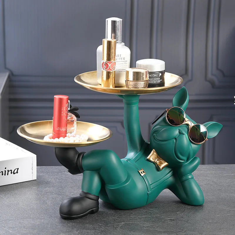 Creative Wealth Dog Ornament – Entrance Key Tray & Desktop Candy Plate