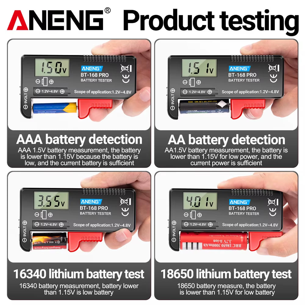 BT-168 PRO Digital Lithium Battery Capacity Tester – Universal Battery Analyzer