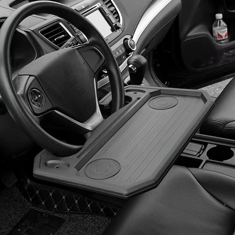 “Drive-Thru Desk” – Premium Car Steering Wheel Tray Table for Snacks, Laptops & Life on the Go