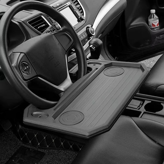 “Drive-Thru Desk” – Premium Car Steering Wheel Tray Table for Snacks, Laptops & Life on the Go