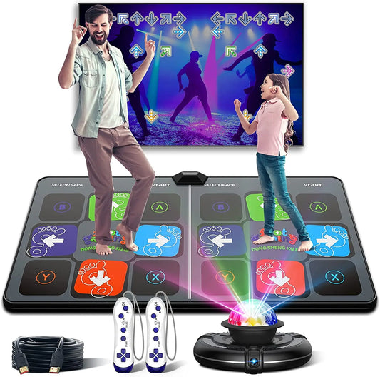 Dance Mat Game for TV/PC – Wireless Double Controller Fitness Carpet