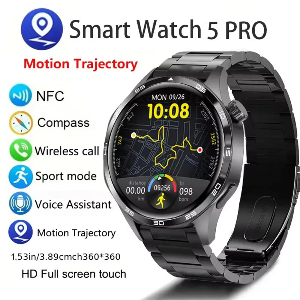 Watch 5 Pro Smartwatch – New Model with AMOLED Display, GPS & NFC