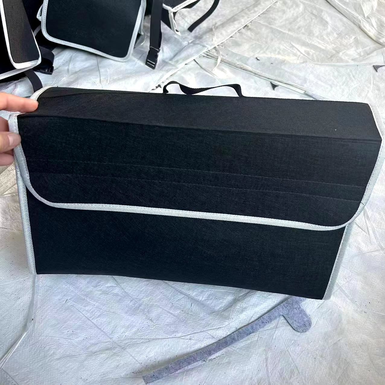 Anti-Slip Compartment Boot Storage Organizer – Soft Felt Car Trunk Bag
